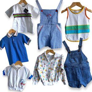 VINTAGE Toddler Baby Boy Summer Bundle OshKosh Healthtex Izod 7pc Set 3T 4T